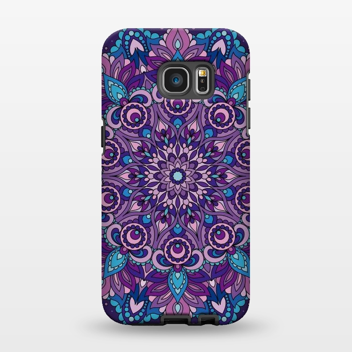 Galaxy S7 EDGE StrongFit Purple Mandala 87 by ArtsCase
