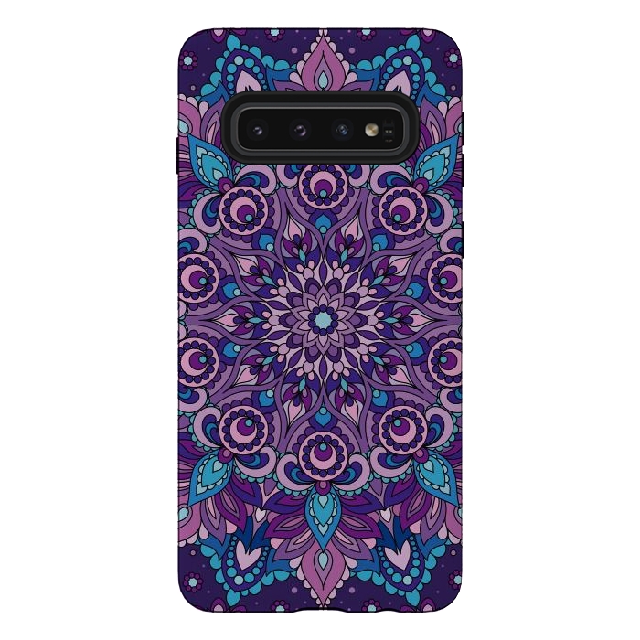 Galaxy S10 StrongFit Purple Mandala 87 by ArtsCase