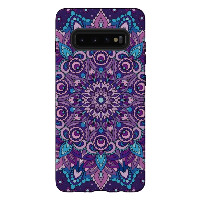 Galaxy S10 plus StrongFit Purple Mandala 87 by ArtsCase
