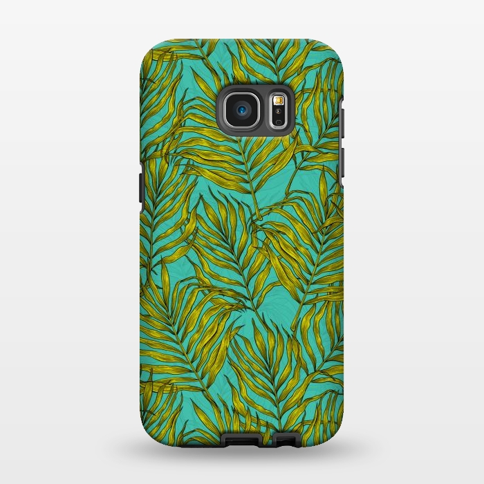 Galaxy S7 EDGE StrongFit Palm leaves by Katerina Kirilova