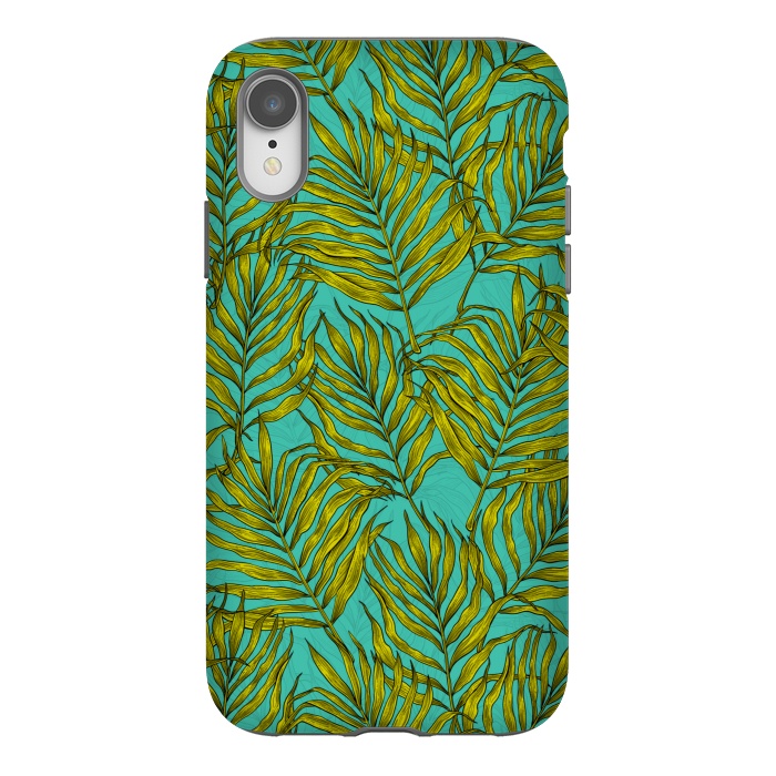iPhone Xr StrongFit Palm leaves by Katerina Kirilova