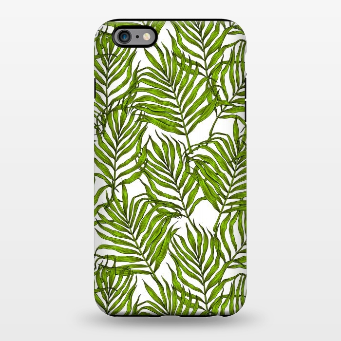iPhone 6/6s plus StrongFit Palm leaves on white by Katerina Kirilova