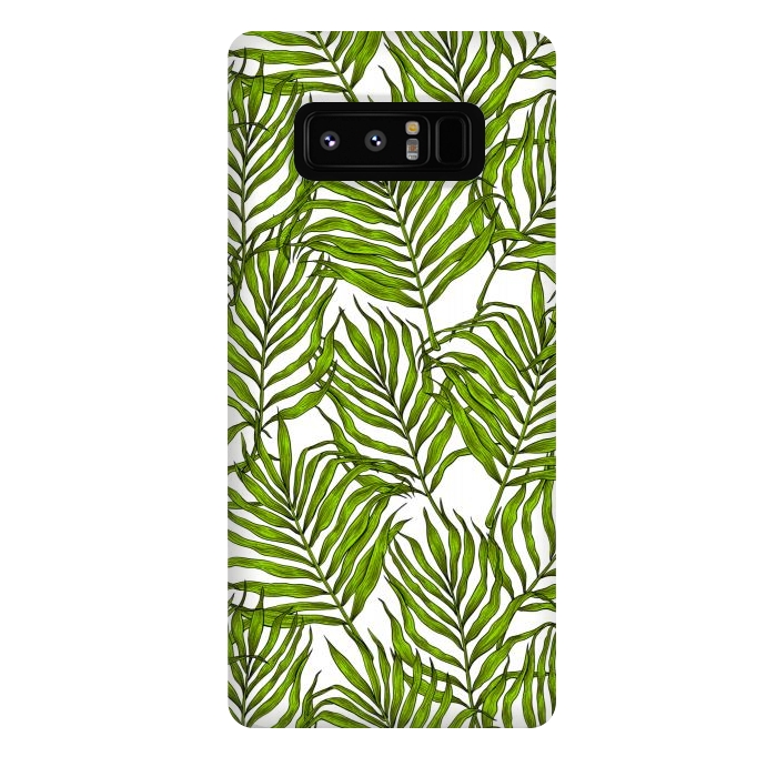 Galaxy Note 8 StrongFit Palm leaves on white by Katerina Kirilova