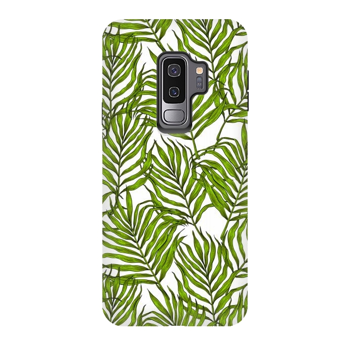 Galaxy S9 plus StrongFit Palm leaves on white by Katerina Kirilova