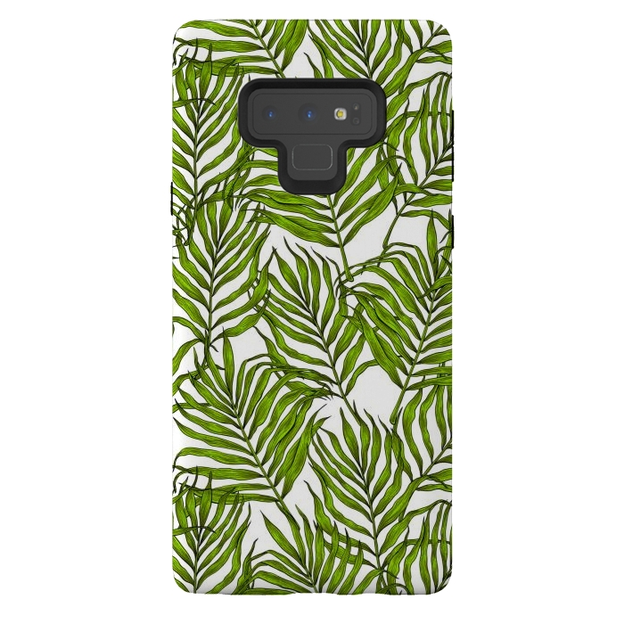 Galaxy Note 9 StrongFit Palm leaves on white by Katerina Kirilova