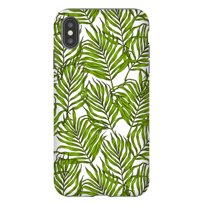 iPhone Xs Max StrongFit Palm leaves on white by Katerina Kirilova