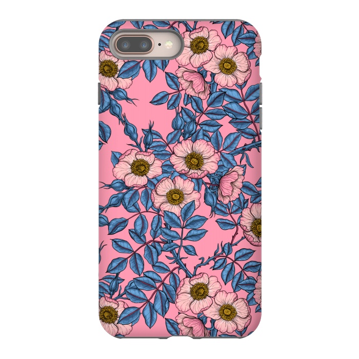 iPhone 7 plus StrongFit Dog rose pattern by Katerina Kirilova