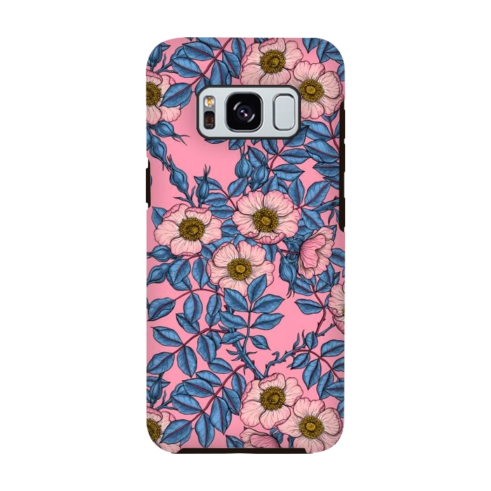 Galaxy S8 StrongFit Dog rose pattern by Katerina Kirilova