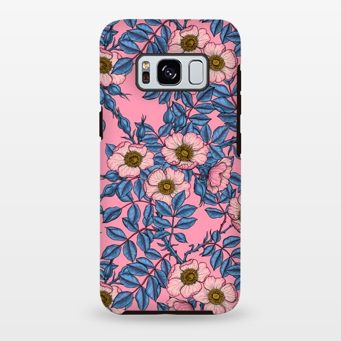 Galaxy S8 plus StrongFit Dog rose pattern by Katerina Kirilova
