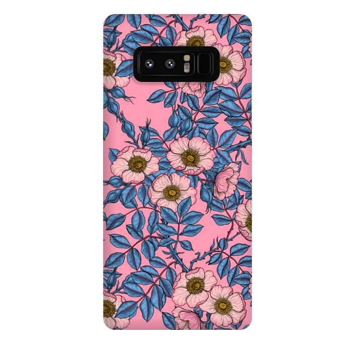 Galaxy Note 8 StrongFit Dog rose pattern by Katerina Kirilova