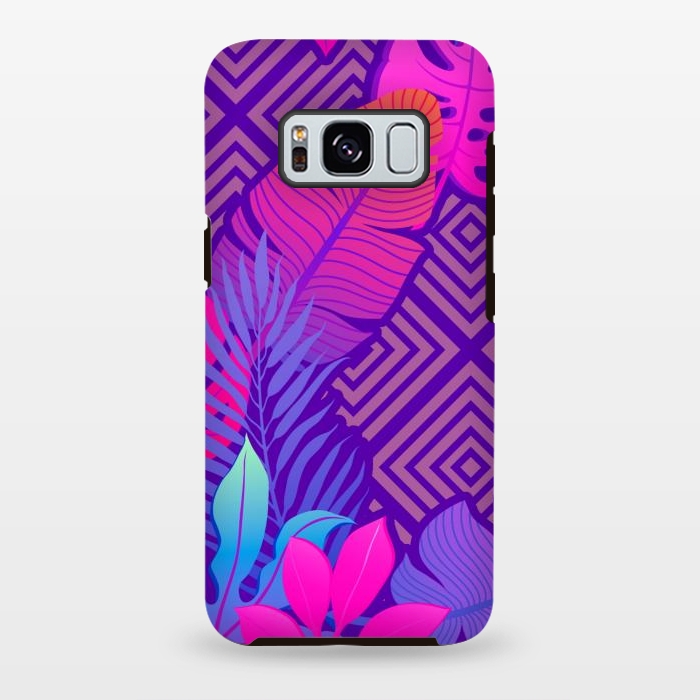 Galaxy S8 plus StrongFit Tropical Lines And Leaves Patterns by ArtsCase
