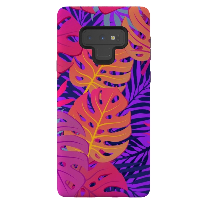 Galaxy Note 9 StrongFit Palm Trees In Summer And Neon by ArtsCase