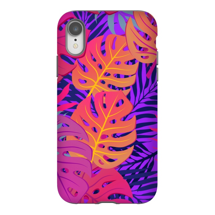 iPhone Xr StrongFit Palm Trees In Summer And Neon by ArtsCase