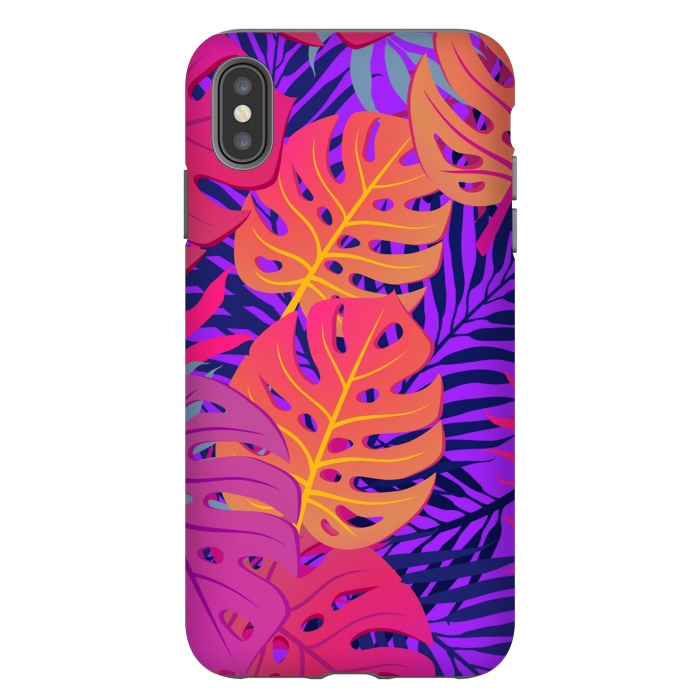 iPhone Xs Max StrongFit Palm Trees In Summer And Neon by ArtsCase