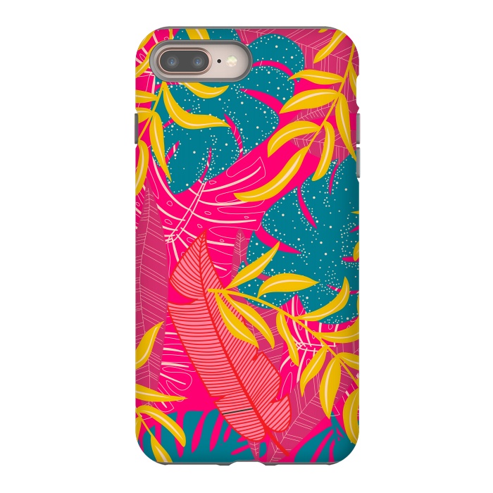 iPhone 7 plus StrongFit Palm Patterns In Warm Colors by ArtsCase