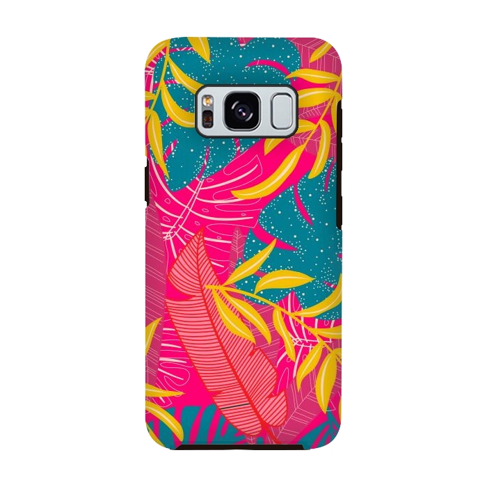 Galaxy S8 StrongFit Palm Patterns In Warm Colors by ArtsCase