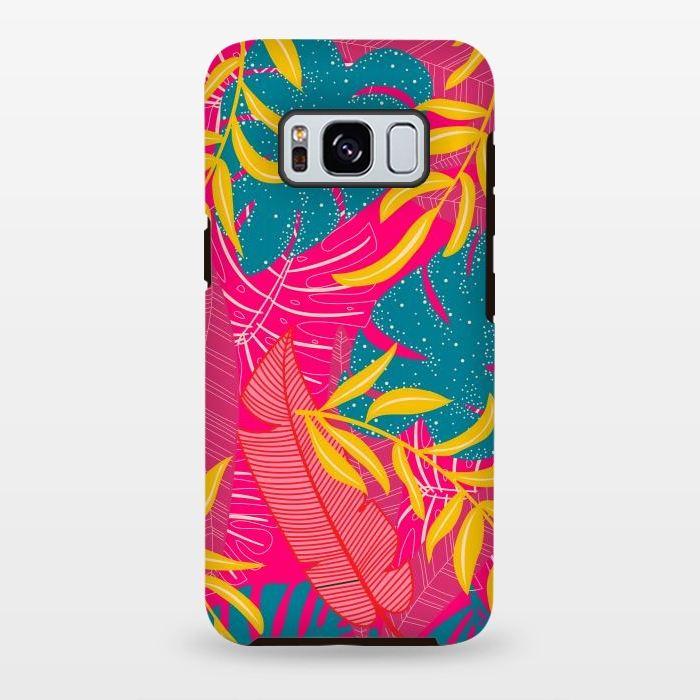 Galaxy S8 plus StrongFit Palm Patterns In Warm Colors by ArtsCase