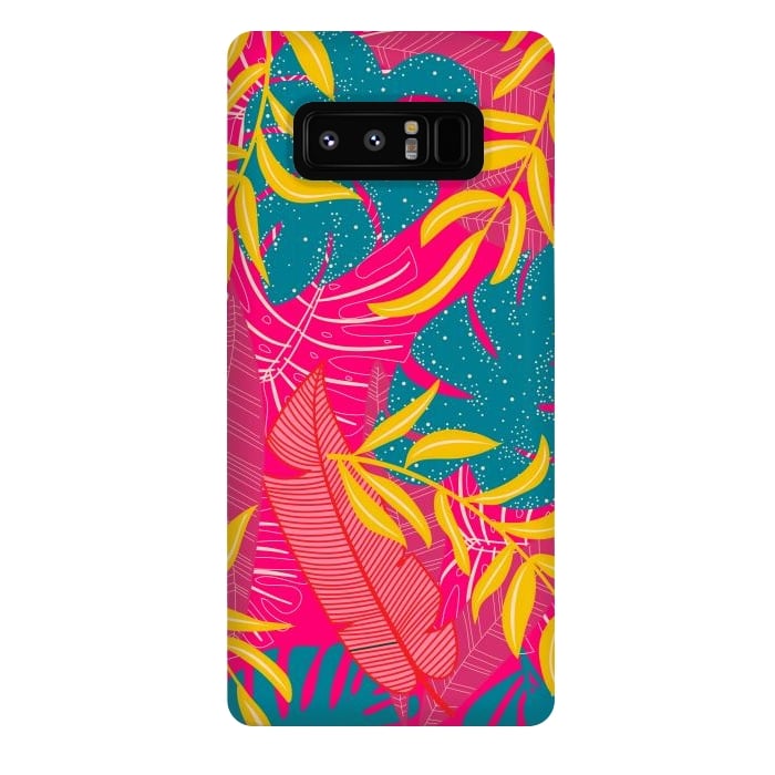Galaxy Note 8 StrongFit Palm Patterns In Warm Colors by ArtsCase