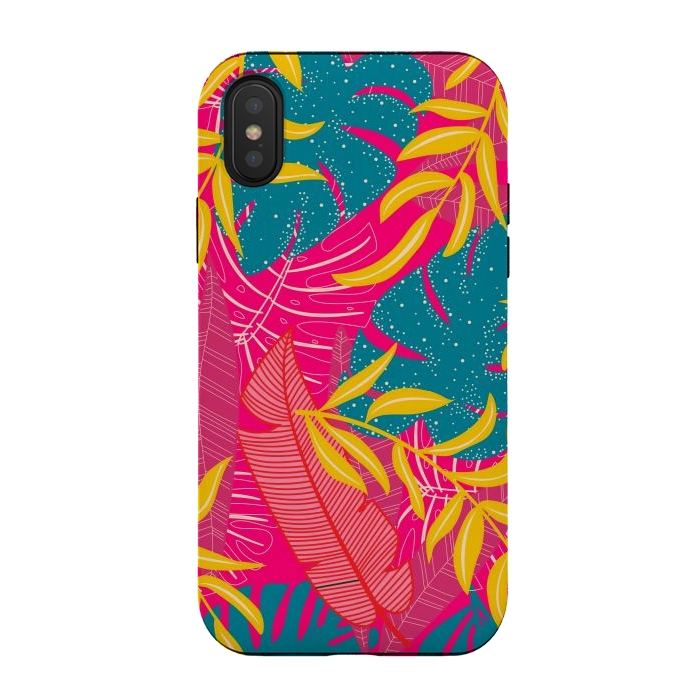 iPhone Xs / X StrongFit Palm Patterns In Warm Colors by ArtsCase