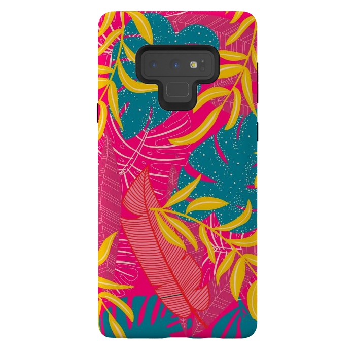 Galaxy Note 9 StrongFit Palm Patterns In Warm Colors by ArtsCase