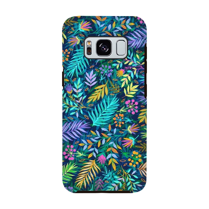 Galaxy S8 StrongFit Flowers In Cold Colors by ArtsCase