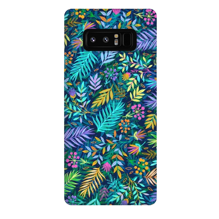 Galaxy Note 8 StrongFit Flowers In Cold Colors by ArtsCase