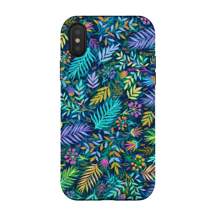 iPhone Xs / X StrongFit Flowers In Cold Colors by ArtsCase