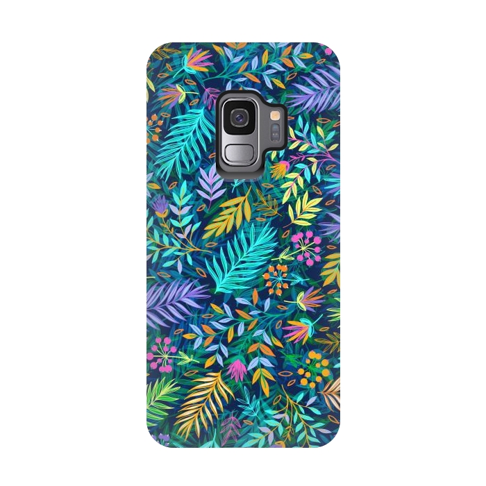Galaxy S9 StrongFit Flowers In Cold Colors by ArtsCase