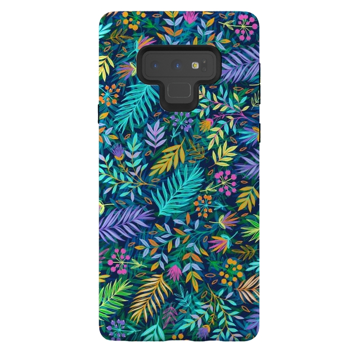 Galaxy Note 9 StrongFit Flowers In Cold Colors by ArtsCase