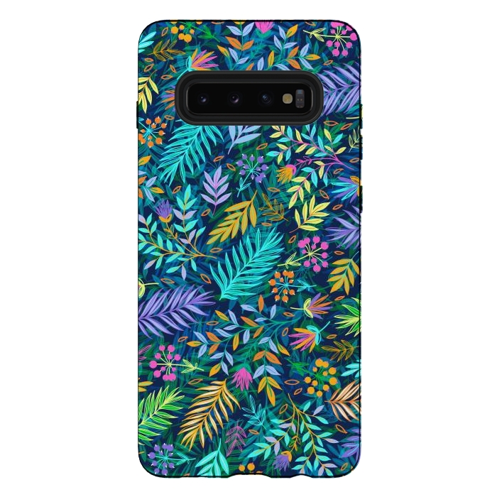 Galaxy S10 plus StrongFit Flowers In Cold Colors by ArtsCase