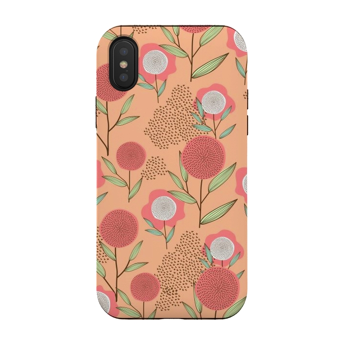 iPhone Xs / X StrongFit Simple Flowers In Pastel by ArtsCase