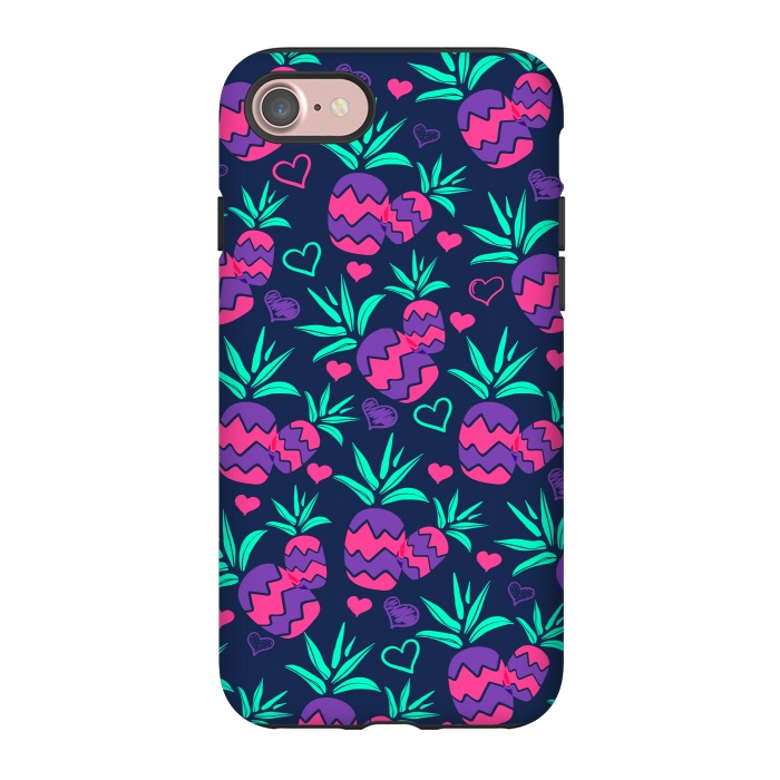 iPhone 7 StrongFit Pineapples In Neon by ArtsCase