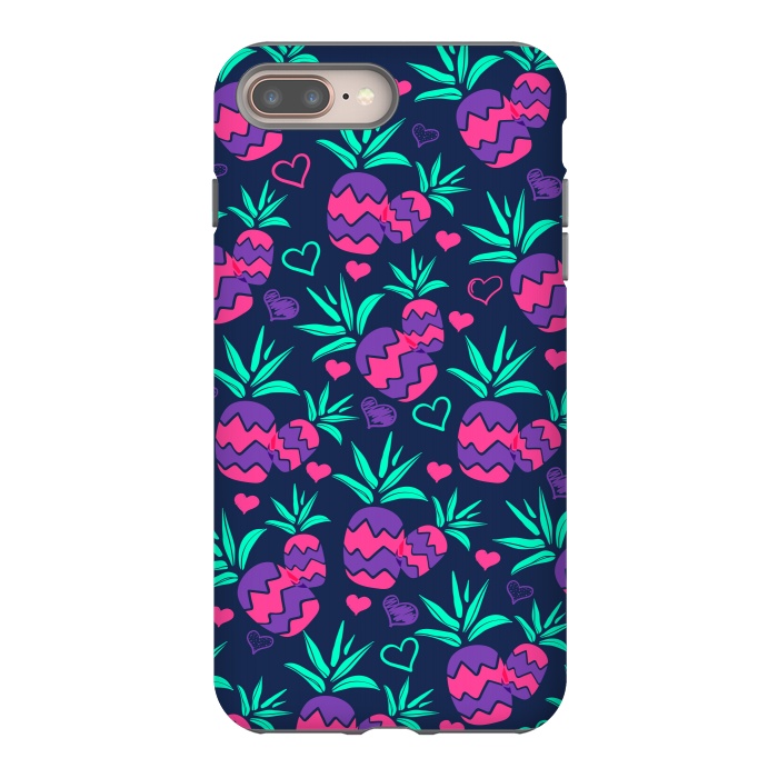 iPhone 7 plus StrongFit Pineapples In Neon by ArtsCase