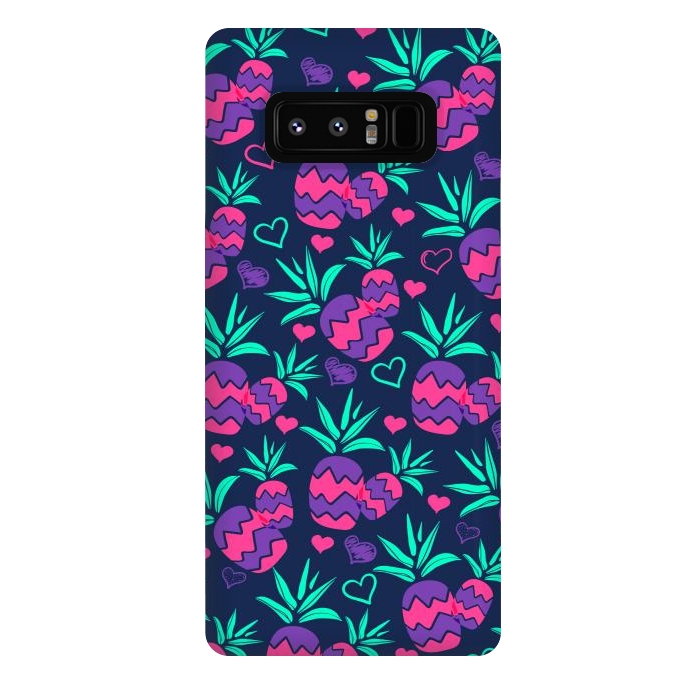 Galaxy Note 8 StrongFit Pineapples In Neon by ArtsCase