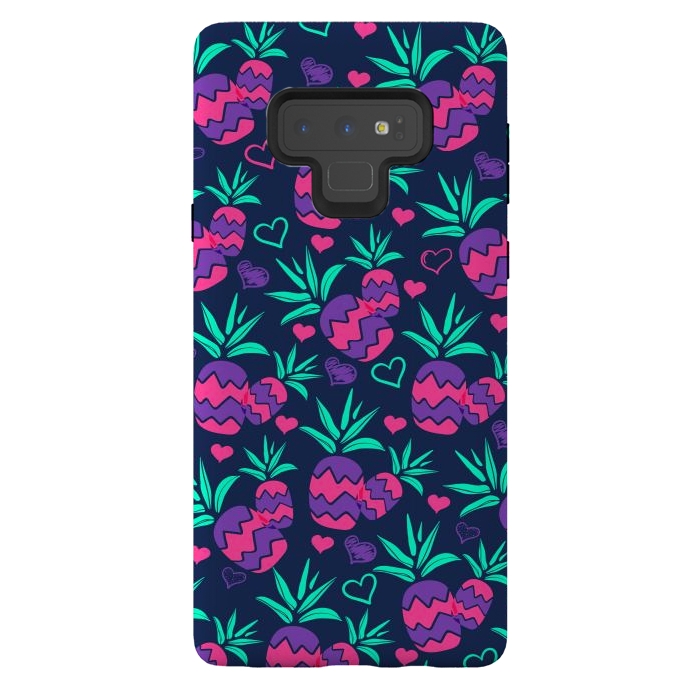 Galaxy Note 9 StrongFit Pineapples In Neon by ArtsCase