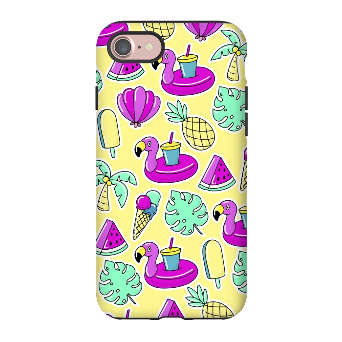 iPhone 7 StrongFit Summer And Flamingos In Color by ArtsCase