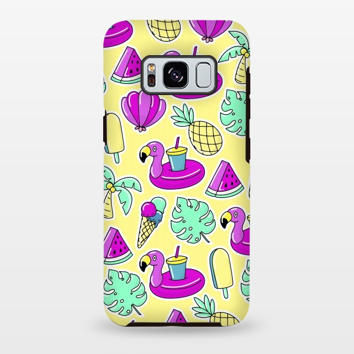 Galaxy S8 plus StrongFit Summer And Flamingos In Color by ArtsCase