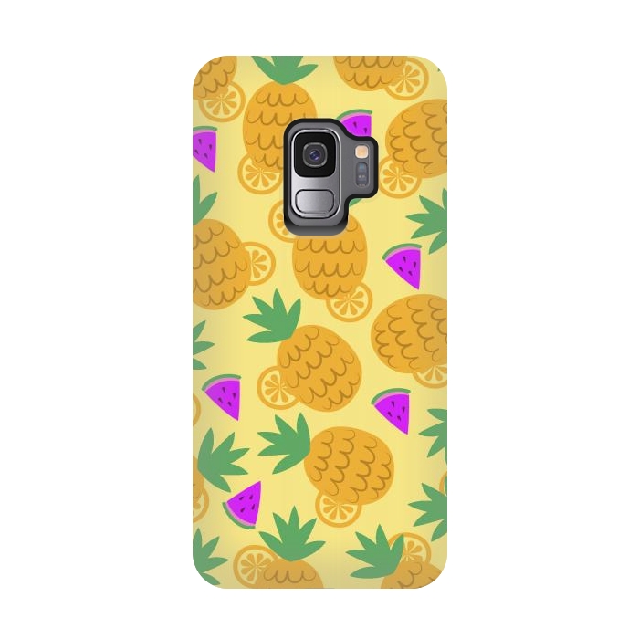 Galaxy S9 StrongFit Rain Of Watermelons And Pineapples by ArtsCase