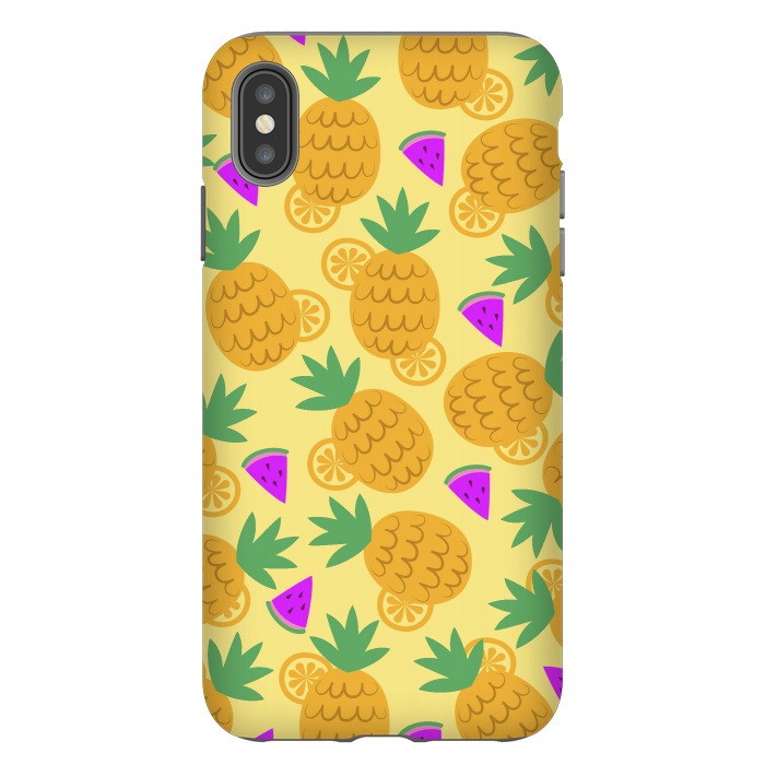 iPhone Xs Max StrongFit Rain Of Watermelons And Pineapples by ArtsCase