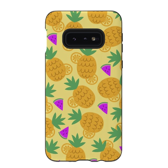 Galaxy S10e StrongFit Rain Of Watermelons And Pineapples by ArtsCase