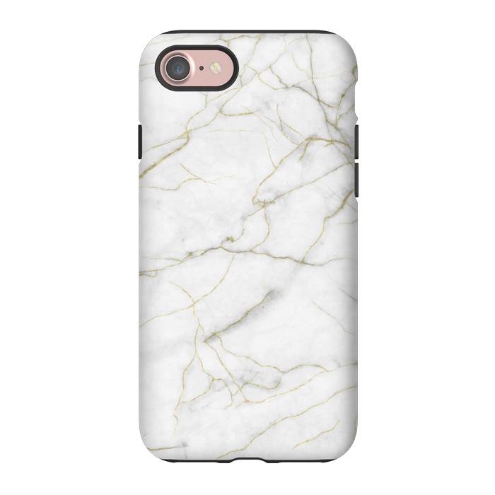 iPhone 7 StrongFit White and gold marble by Jms