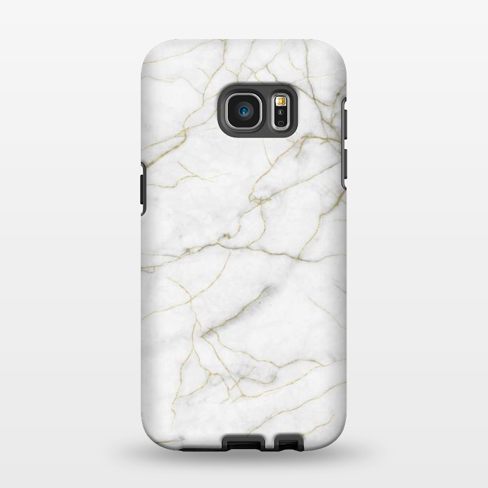 Galaxy S7 EDGE StrongFit White and gold marble by Jms