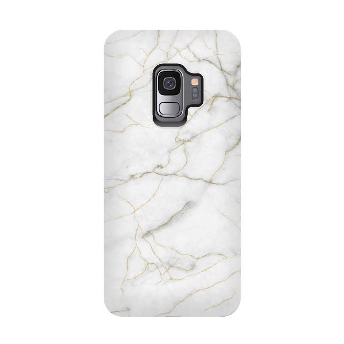 Galaxy S9 StrongFit White and gold marble by Jms
