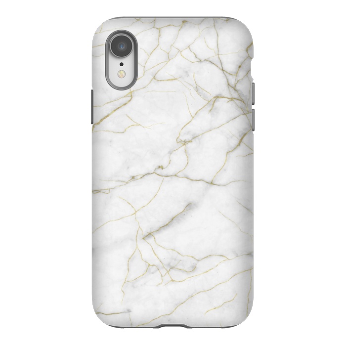 iPhone Xr StrongFit White and gold marble by Jms