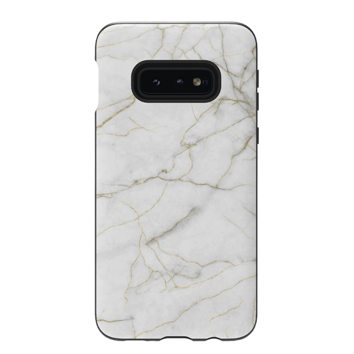 Galaxy S10e StrongFit White and gold marble by Jms
