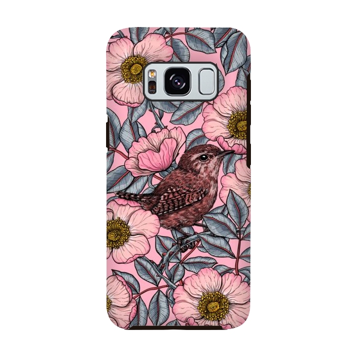 Galaxy S8 StrongFit Wrens in the roses by Katerina Kirilova