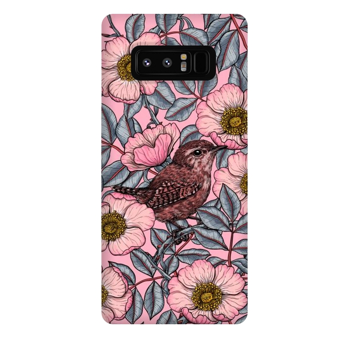 Galaxy Note 8 StrongFit Wrens in the roses by Katerina Kirilova