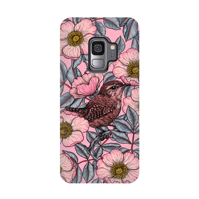 Galaxy S9 StrongFit Wrens in the roses by Katerina Kirilova