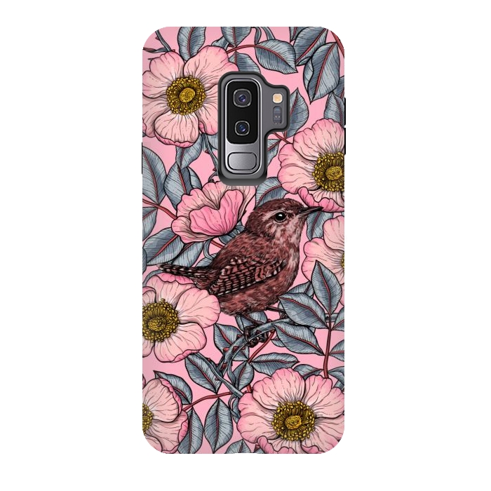 Galaxy S9 plus StrongFit Wrens in the roses by Katerina Kirilova