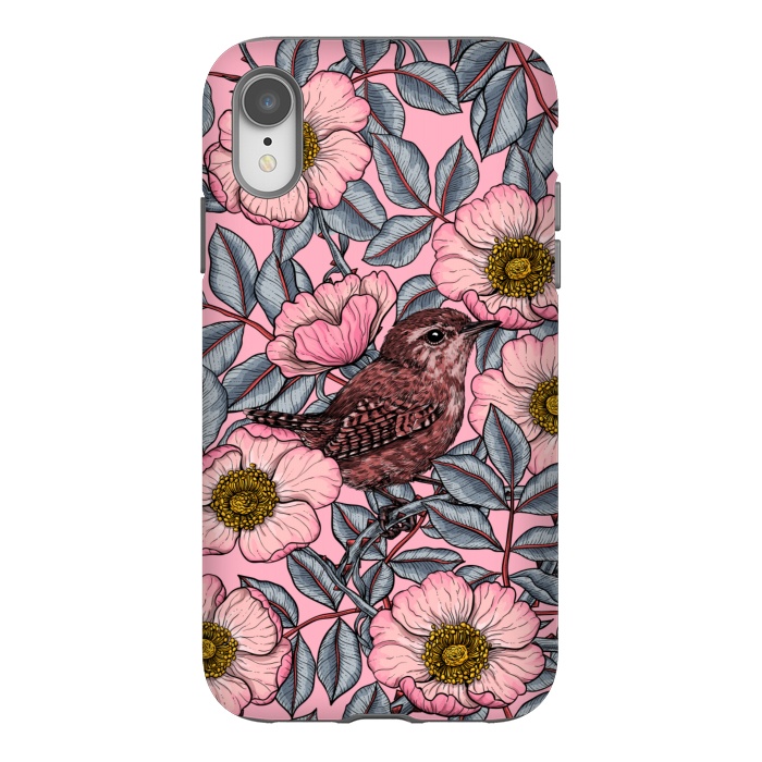 iPhone Xr StrongFit Wrens in the roses by Katerina Kirilova